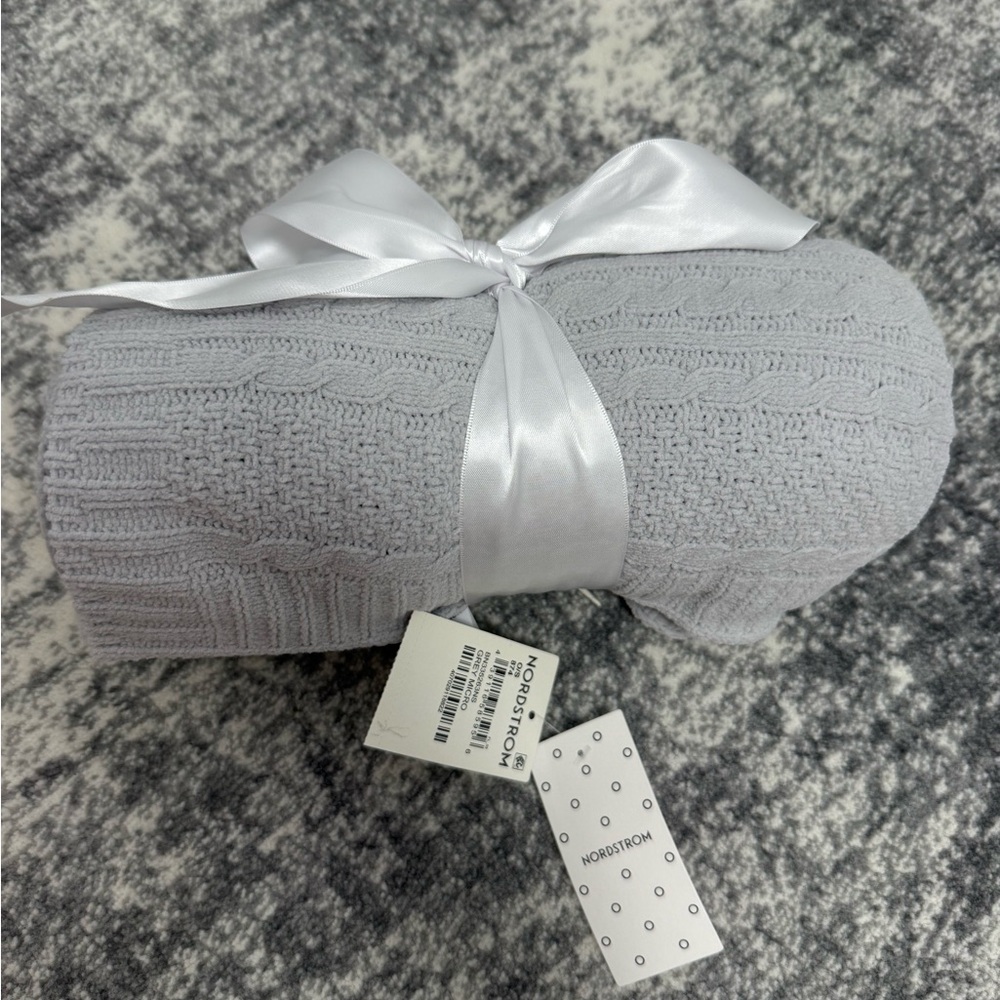 Nordstrom Gray Knit Blanket